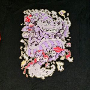 Tee Villain Cheshire Cat black shirt size L